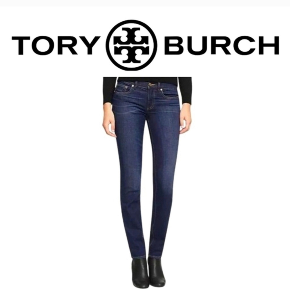 Tory Burch Skinny Stretch Pull On Jean Leggings.